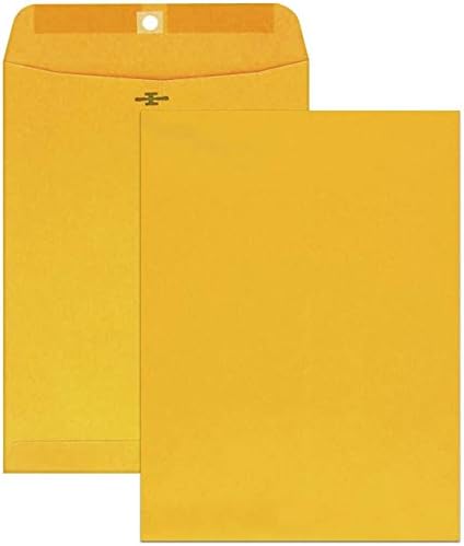 Mead Envelopes, 10" x 13", Clasp Closure, Brown Kraft All-Purpose 24-lb Paper Mailing Envelopes, 15 Count (76022)