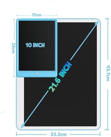 TEKFUN 20inch LCD Writing Tablet with Stylus, Erasable Doodle Board Mess Free Drawing Pad for Kids, Car Trip Educational Toys Birthday Christmas Gift for 3 4 5 6 7 Girls Boys（Blue）