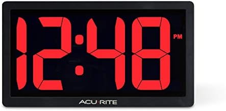 AcuRite Digital Clock, 10-Inch / Red