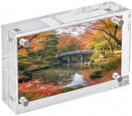 Azar Displays 104438 Clear Acrylic Magnetic Photo Frame Block 4.5x3