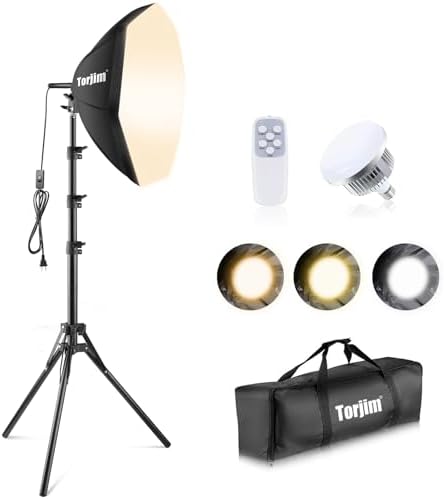 Torjim Softbox Photography Lighting Kit | 20" X 20" & 85W LED Studio Light