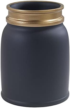 Avanti Linens - Tumbler, Guest Bathroom Essentials, Modern Home Decor (Memphis Collection, Black)