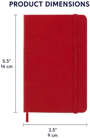 Moleskine 2027 12-Month Weekly Planner, Pocket, Scarlet Red, Softcover