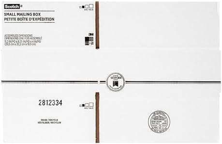 Scotch Mailing Box 8004-SHIP-XSM, 12 packs per case