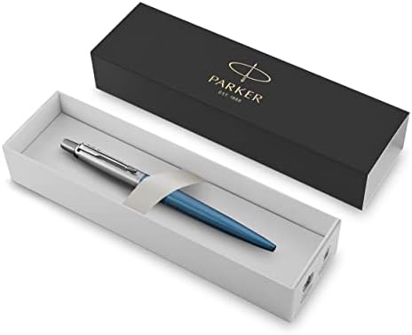 Parker Jotter Ballpoint Pen Waterloo Blue with Medium Point Blue Ink Gift Box (1953191)