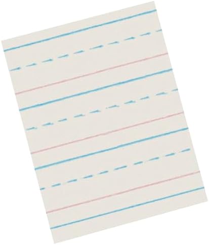 School Smart Zaner-Bloser Writing Paper, Handwriting Practice Lined Paper, Grade 3 to 4 Learning, 3/8 Inch Rule, 8 x 10-1/2 Inches, 500 Sheets
