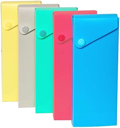 C-Line Slider Pencil Case, Poly, Pack of 24 Pencil Cases, Assorted Colors (05600-24)