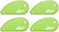 Slice Micro Safety Cutter | Safe Ceramic Box Cutter Lasting 11x Longer than Metal | Keychain Box Opener | 4 Pack | Green