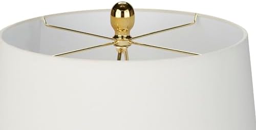 Nourison Home 23" Olive Green Ceramic Pot Table Lamp for Bedroom, Living Room, Dining Office, with White Tapered Drum Shade