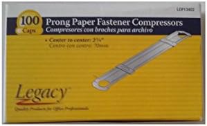 XLegacy BLOP-18402 Prong Paper Fastener Compressors 2 3/4" Center to Center 100 Per Box