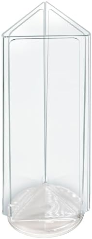Azar Displays 193728-WHT 4x10 Three-Sided Revolving Sign and Menu Holder - Vertical Acrylic Display Stand for Restaurants, Offices, and Retail Spaces