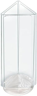 Azar Displays 193728-WHT 4x10 Three-Sided Revolving Sign and Menu Holder - Vertical Acrylic Display Stand for Restaurants, Offices, and Retail Spaces