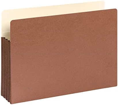 Smead File Pocket, Straight-Cut Tab, 3-1/2" Expansion, Legal Size, Redrope, 10 per Box (74264)