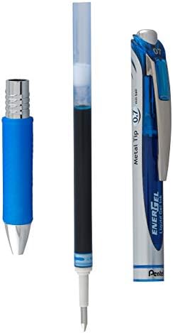 Pentel EnerGel RTX RT Liquid Gel Pen, Med, Metal Tip, 0.7mm, Blue Ink, 12-Pk Window Box of 12 (BL77PC12C1) -Pack of 6