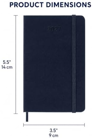 Moleskine 2027 12-Month Weekly Planner, Pocket, Sapphire Blue, Softcover