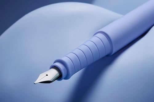 Faber-Castell Poly Pen Fountain and Ballpoint Pen Gift Set – Pale Iris: Fountain Pen Set with Broad Nib & Smooth Ballpoint Pen, Ergonomic Grip, Great for Journaling & Calligraphy (2 Count)