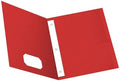 Oxford Two-Pocket Folders w/Fasteners, Red, Letter Size, 25 per Box (57711)