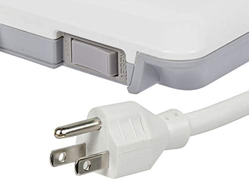 Monoprice Power & Surge - 12 Outlet Surge Protector Power Strip With 2 Built In 2.1A USB Charger Ports - 6 Feet - White | Cord UL Rated, 3,420 Joules With Grounded And Protected Light Indicator