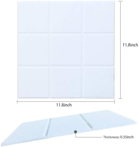 Large Cork Board Felt Board Tiles for Walls with 60 Push Pins, 11.8"x11.8" Pack of 12 Pin Board Notice Boards for Home Office Kitchen, Bulletin Board Wall Tiles for Photos Memos