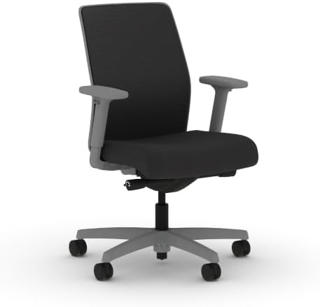 HON Ignition 2.0 Low Back Task Chair, Spectrum Mesh, Advanced Synchro-Tilt Control, Office Chair with Lumbar Support, Height and Width Adjustable Arms, Titanium Frame, Onyx