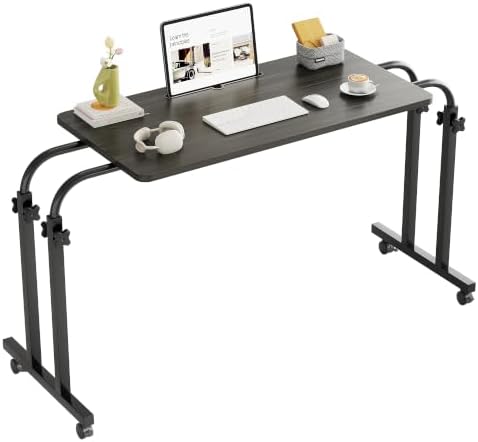 TigerDad Mobile Recliner Desk Overbed Table with Wheels Laptop Stand Tray