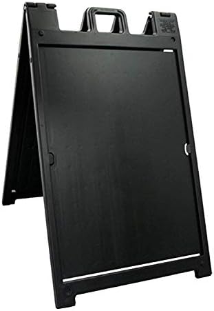 Black 2-Pack of Plasticade Signicade Deluxe A-Frame Sidewalk Curb Sign Portable Folding Double-Sided Display with Quick-Change System