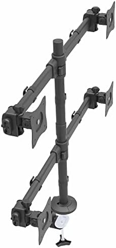 Desk Mount Quad Monitor Arm up to 27in, 17.6lb/8kg, VESA (ARMQUAD)
