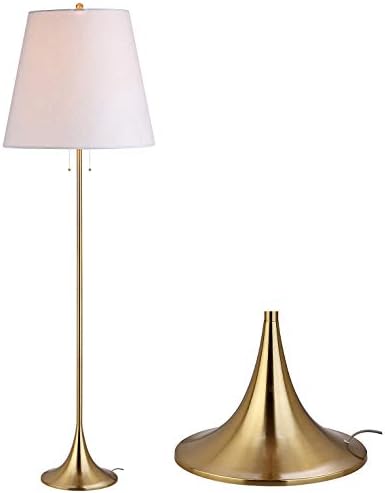 JONATHAN Y Amelia LED Floor Lamp 63" Modern Metal, Brass Gold