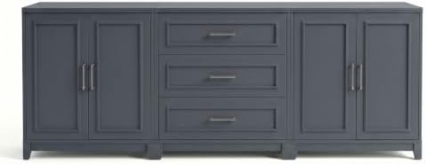 Martha Stewart Lily Pond 3-Piece Modular Cabinet Set, Slate Blue