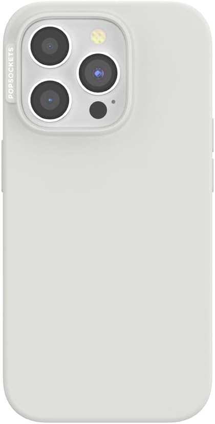 PopSockets iPhone 15 Pro Phone Case with MagSafe, Wireless Charging Compatible, White - Horchata