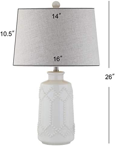 JONATHAN Y Alice Textured Ceramic Table Lamp 26", Cream