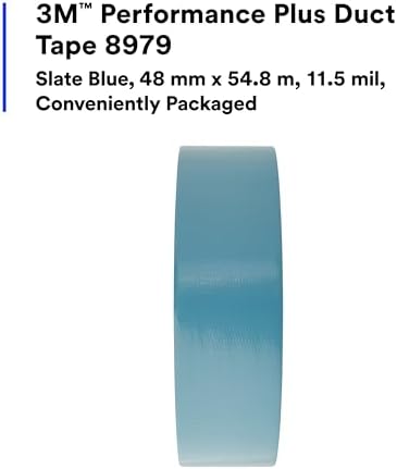 3M Performance Plus 8979 Duct Tape Heavy Duty, Slate Blue, 48 mm x 55 m