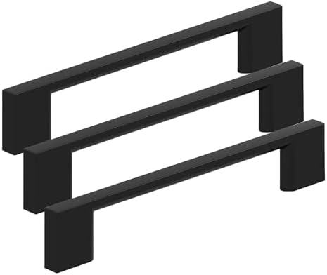 Amerock 10BX37132MB | Matte Black Cabinet Pull | 5-1/16 inch (128mm) Center-to-Center | 30 Pack | Cityscape | Furniture Hardware