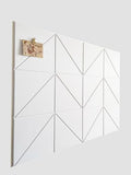 12-Pack White Felt Wall Tiles(11.8“x11.8”Each), 47"x35" Aesthetic Bulletin Pin Board, Large Cork Board Alternative for Office, Classroom & Wall Decor