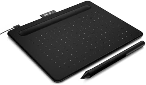 Wacom Intuos Small, Wired Graphic Drawing Tablet with Pen + Software