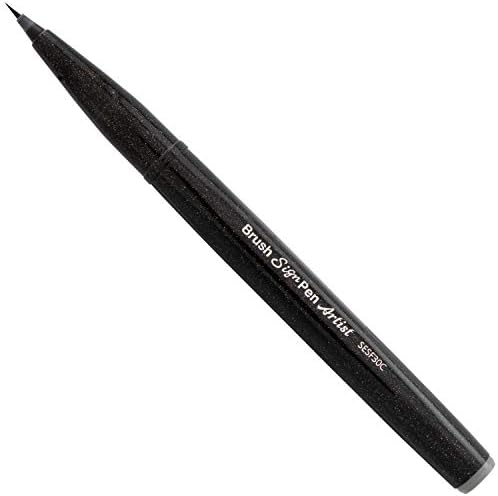 Pentel Arts Sign Pen Micro Brush, Gold & Silver Ink, 2-pk (SESF30BPXZ)
