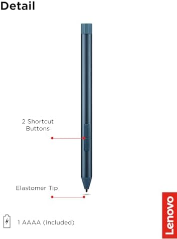 Lenovo Digital Pen 3 for Laptops, Supports Multiple Protocols, Advanced Tilt Recognition, Tidal Teal