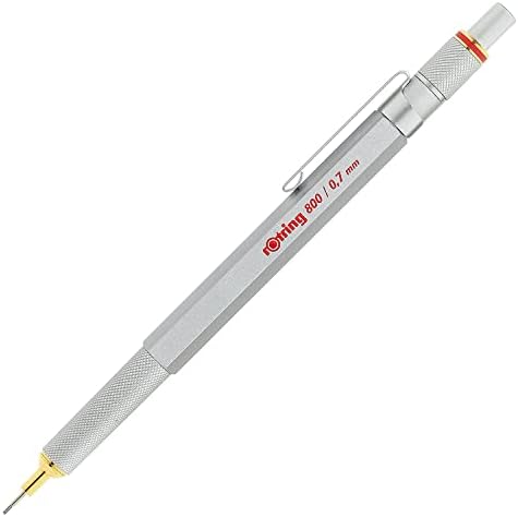 rOtring 800 Mechanical Pencil, 0.7 mm, Silver Metal Barrel