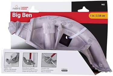 Gardner Bender 962 BigBen Aluminum Conduit Hand Bender Head, 1 inch EMT and ¾ inch Rigid IMC, Industry Standard Measurements, Fits (BH-75) Handle