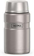 THERMOS Stainless King Food Jar with Bowl, 24oz, Matte Steel