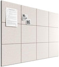 Bumusty 48"x 36" Large Felt Bulletin Board Tiles, Oatmeal