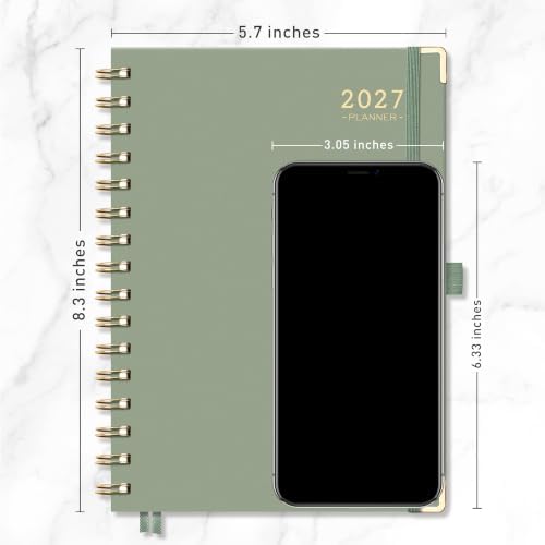 RETTACY 2027 Planner, Weekly and Monthly, A5 Size (5.7" x 8.3")