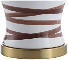 JONATHAN Y Joelie Ceramic Table Lamp Modern Coastal 29", Brown/White