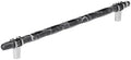 Amerock 10-1/16" Carrione Marble Black/Polished Chrome Drawer Pull
