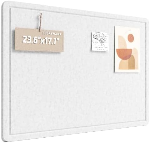 Fluxynara 23.6" x 17.1" Bulletin Board, Light Gray