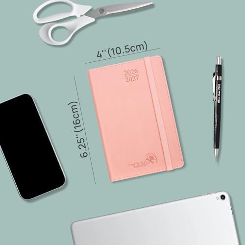 POPRUN Pocket Planner 2026-2027, Purse-4" x 6.25", Academic Pocket Calendar