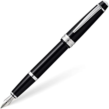 Cross Bailey Light Polished Black Fountain Pen, Extra-Fine Nib