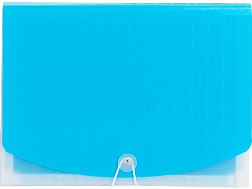 Smead Accordion File Organizer, Document Folder, 12 Divider, Teal/Clear