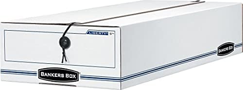 Bankers Box 12-Pack String & Button Check Box, 5-3/4" x 9" x 23-1/4"