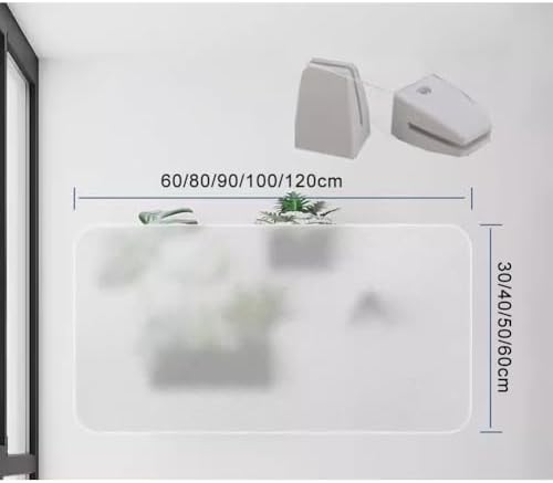 Acrylic Frosted Privacy Screen, Portable Desk Divider Panel for Workstations, Visual Distraction Barrier for Offices & Schools, Clear-B, 100x30cm/39.4x11.8in